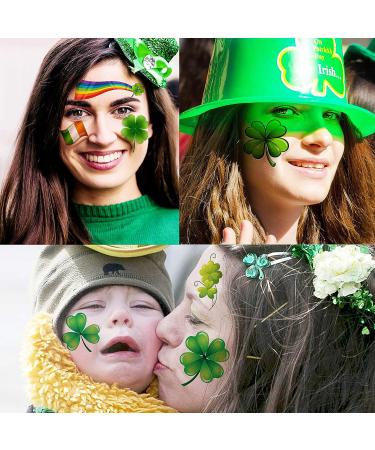 VANTATY St. Patrick's Day Tattoos - 32 Sheets, 248+ PCS Lucky Clover Temporary Tattoo Stickers for Kids & Adults - Buy Online on GoSupps.com