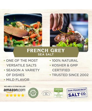 San Francisco Salt Co. French Grey Sea Salt 2 lb. Fine Grain - Sel Gris - Buy Online on GoSupps.com