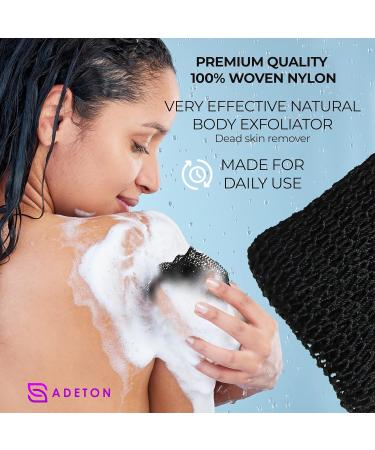 Adeton African Net Sponge - Exfoliating Body Scrubber | Black Owned | Bath Accessories for Back, Feet, and Scalp - Dead Skin Remover - Buy Online on GoSupps.com