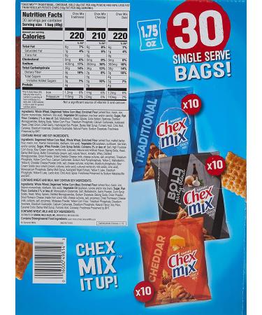 Chex Mix Classics Snack Mix 1.75 oz - Pack of 30 | Savory Snack Mix Variety Pack - Buy Online on GoSupps.com