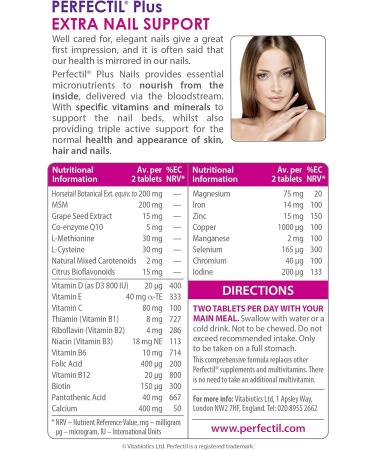 Vitabiotics Perfectil Plus Nails - 60 Tablets | 1 Pack - 60 Count - Buy Online on GoSupps.com
