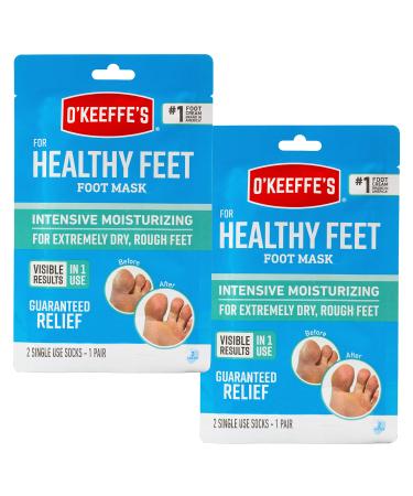 O'Keeffe's Healthy Feet Intensive Moisturizing Foot Mask, One Pair Single-Use Socks, (Pack of 2) 2 Pack - Buy Online on GoSupps.com