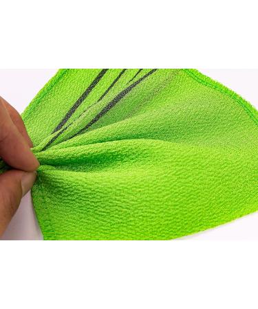 JSA Korean Exfoliating Mitt 4pcs Pack - Genuine Body Scrub Bath Mitten for Removing Dead Skin - Green Color - Buy Online on GoSupps.com