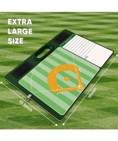Baseball Coaches Dry Erase Board 15x10.5 - Double Sided Lineup Board with Markers | Coaching & Scorekeeping Equipment - Buy Online on GoSupps.com