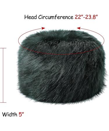 Dikoaina Faux Fur Cossack Hat for Women - Dark Green | Winter Hats for Ladies (M-L) - Buy Online on GoSupps.com