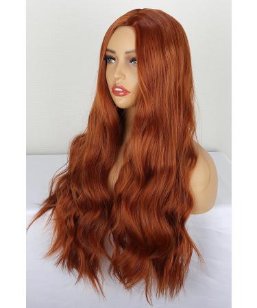 PORSMEER Auburn Red Brown Long Curly Wig for Women | Natural Copper Synthetic Hair | Perfect for Cosplay & Parties - Buy Online on GoSupps.com