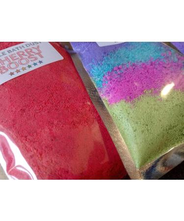 Set of 3 Bubble Bath Dust - Sweet Scents Cherry Boost Parma Violet Candy Hearts (Bath Bomb Dust with Lasting Bubbles) Contains Epsom Salts (Sweet) - Buy Online on GoSupps.com