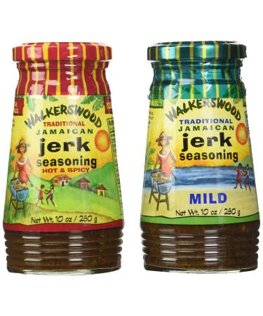 Walkerswood Jamaican Jerk Seasoning Mixed Pack - 10 Oz Each Mild Hot  Spicy