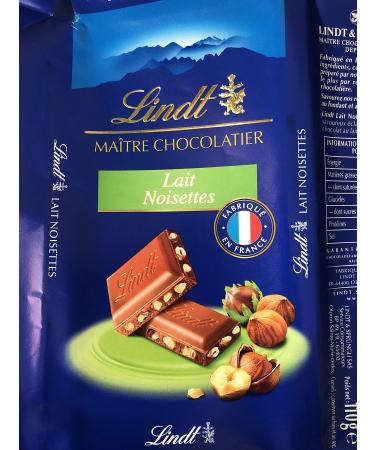 Lindt - Milk Hazelnut Tablet MAITRE CHOCOLATIER - Milk Chocolate - 110g