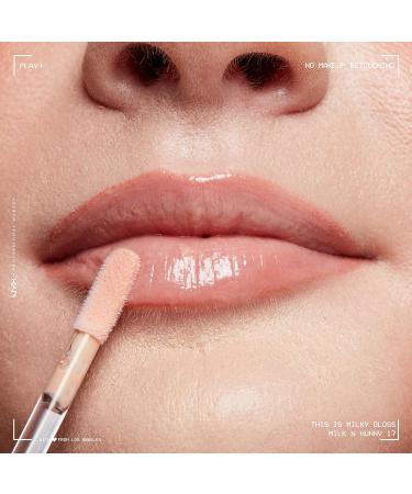 NYX Milky Gloss Lip Gloss - 12 Hour Hydration Vegan, Milk & Hunny (Honey Nude), Milkshakes Scented - Buy Online on GoSupps.com