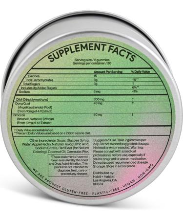 Extra Strength DIM Complex Gummies for Hormone Support - Diindolylmethane Dong Quai & Broccoli Extract - Buy Online on GoSupps.com