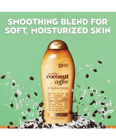 OGX Coffee Scrub and Wash Coconut 19.5 Fl Oz with OGX Pink sea salt & rosewater gentle soothing body scrub 19.5 Ounce 1.0 Count - Buy Online on GoSupps.com