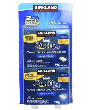 Kirkland Signature Quit Smoking Gum 2 mg - 380 Count - Buy Online on GoSupps.com