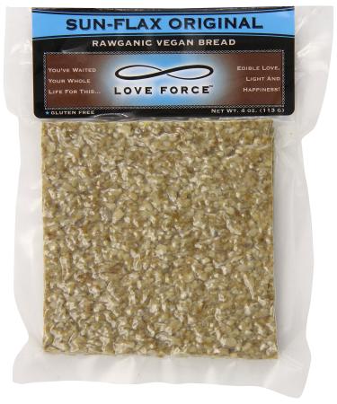 Love Force Rawganic Vegan Bread, Sun Flax Original, 4 Ounce
