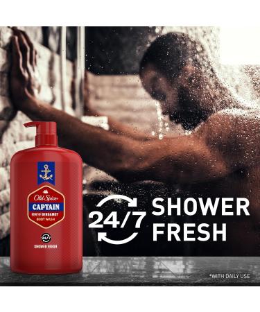 Old Spice Refreshing Body Wash for Men 3X Defense 24/7 Shower Fresh with Long Lasting Scent Red Collection Captain with Bergamot Scent 33.4 oz 33.4 Fl Oz (Pack of 1) - Buy Online on GoSupps.com