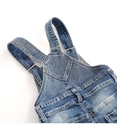 KIDSCOOL SPACE Baby Boy Girl Jean Overalls Toddler Ripped Denim 4-5 Years Blue-1991 - Buy Online on GoSupps.com