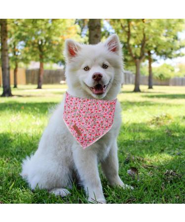 Unique Summer Paws Triangle Dog Bandana - Pink Strawberry Design for Small to Large Dogs & Cats - High-Quality Fabric - Buy Online on GoSupps.com