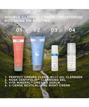 REN Clean Skincare Rosa Centifolia Cleansing Gel - Soothing Facial Gel for All Skin Types Vegan & Cruelty-Free - 5.1 Fl Oz Clean Skin Care - Buy Online on GoSupps.com