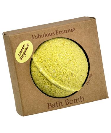 Fabulous Frannie Lemon Bergamot Natural  Handmade Bath Bomb Set  Rich in Essential Oil  Mineral Salt  Coconut Oil  Witch Hazel  Fizzies to Moisturize Skin 2.5oz