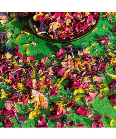 Edible 'Over The Rainbow' - 50g- Yellow & Orange Marigold Red and Pink Rose Purple Mallow Blue Cornflower Dried Flower Petal Mix - Food Grade - Culinary - Cake - Bake - Decoration (336) - Buy Online on GoSupps.com