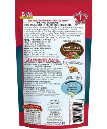 Benny Bullys 776310547152 Plus Whitefish Beef Liver Cat Treats 25g Entry - Buy Online on GoSupps.com