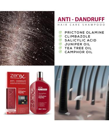 Buy Zenix Shampoo 250ml - Dermatologically Tested Prictone Olamine Climbazole Salicylic Acid & Tea Tree for All Hair Types - International Shipping Available - Buy Online on GoSupps.com