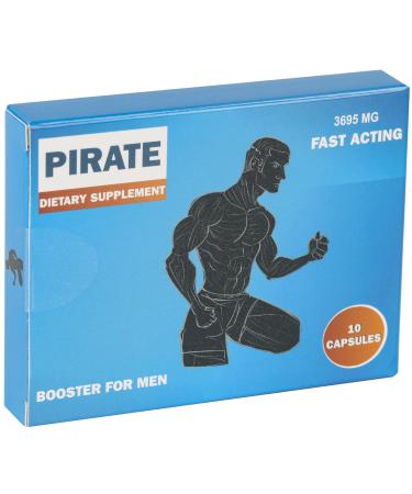 Pirate Fast-Acting Performance Enhancer for Men Optimized Herbal Energy & Stamina Formula with Horny Goat Weed Maca Tongkat Ali Muira Puama L-Arginine & Vitamin B6 Endurance & Vitality Support