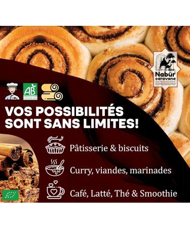 Nab r - 200 gr Poudre Cannelle de Ceylan 100% BIO Sans Additifs Cannelle moulue de Ceylan Madagascar - Buy Online on GoSupps.com