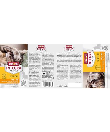 Animonda Integra Protect Cat Sensitive Diet Food - Turkey & Rice Wet Cat Food (6 x 100g) for Feed Allergy Relief - Buy Online on GoSupps.com