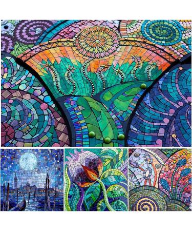 LITMIND 1.6x0.4 Rectangular Iridescent Glass Mosaic Tiles - 8oz Iridescent Mix for DIY Crafts - Mixed Colors Stained Glass Strips and Mosaic Making Supplies for Adults - Buy Online on GoSupps.com