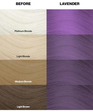 Crazy Color Pastel Lavender Semi-Permanent Hair Dye - Highly Pigmented Purple Vegan Formula | 200ml - Buy Online on GoSupps.com