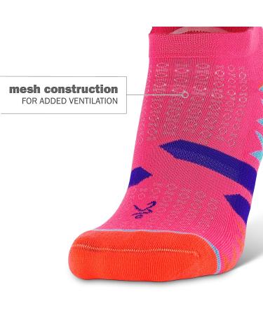 Enduro Arch Support Running Socks for Women - Medium Bright Lilac/Neon Aqua (1 Pair) - Buy Online on GoSupps.com