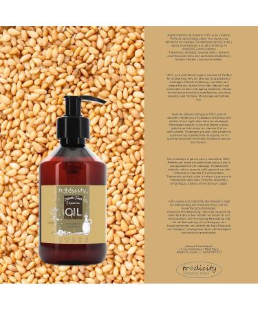 100% Pure Organic Cold-Pressed Sesame Oil | Vegan & Gluten-Free | Non-Toxic Massage Oil & Skin/Hair Care | 250 ml - Neutral Smell No Greasy Residues - Buy Online on GoSupps.com