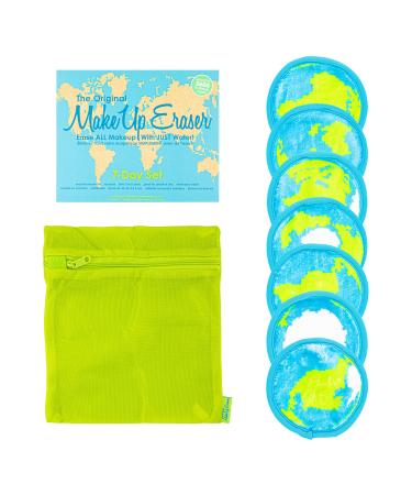 Makeup eraser the original 7-day set removes all make-up only with water including waterproof mascara eyeliner foundation lipstick and more!Globe Green Blue Earth Day