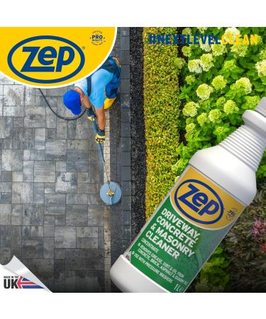 Zep Driveway Concrete & Masonry Cleaner - Concentrated formula covers up to 50m | Patio Cleaner Fluid | Driveway Cleaner | Path Cleaner | Block Paving Cleaner - Buy Online on GoSupps.com