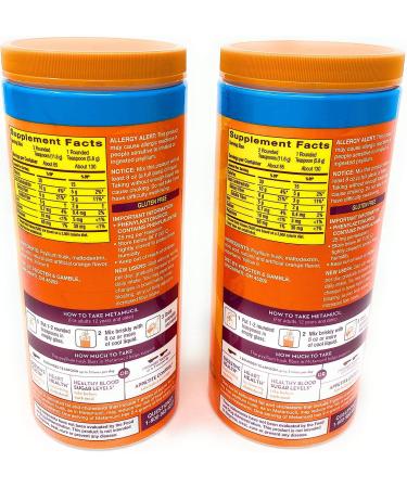 Metamucil Sugar Free Fiber Supplement, Orange Smooth, 260 Servings, 1.7 lb (Pack of 2) - Buy Online on GoSupps.com