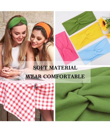 Feqo 18-Piece Elastic Headband Set for Women | Knotted Turban Hair Accessories | Yoga & Fitness | 18 Candy Colors - Buy Online on GoSupps.com