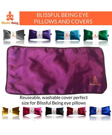 Blissful Being Lavender Eye Pillow | Hot/Cold Weighted Satin Eye Mask for Sleep, Yoga, Meditation | Gifts for Women, Birthday, Teachers | Natural Herbal Relaxation | Made in USA (Aqua) - Buy Online on GoSupps.com