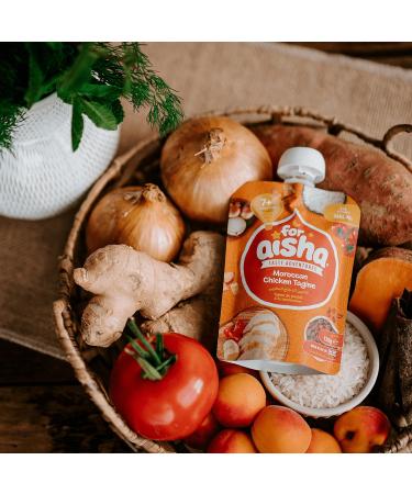 For Aisha Moroccan Chicken Tagine Baby Food Pouch - Dairy Free, Halal, Natural (7 Months+) | Pack of 1 - Buy Online on GoSupps.com