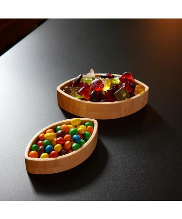 40YARDS American Football Bamboo Bowls (Pack of 2) for Nuts Gummy Bears Biscuits and Other Sweets & Snacks - Buy Online on GoSupps.com
