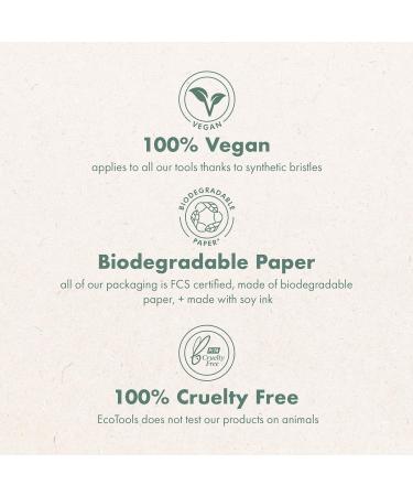 Ecotools Eyebrow Brush Duo - Tame Sculpt & Fill Brows | Eco-Friendly Cruelty-Free Vegan | Dual-Ended Spoolie & Angled Brush - Buy Online on GoSupps.com