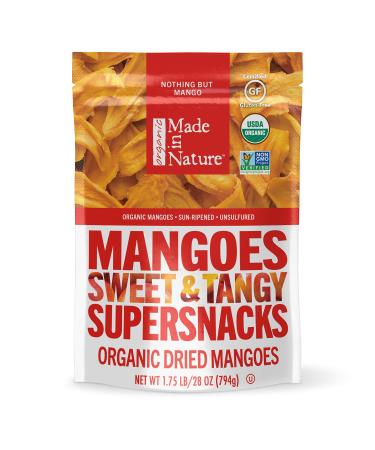 Made in Nature Organic Dried Fruit, Mangoes, 28oz Bag  Non-GMO, Unsulfured Vegan Snack Dried Mangoes 28 Ounce (Pack of 1)