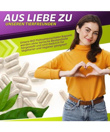 Vita2you Organic Psyllium Chapes Capsules - 360 Capsules 750mg Each - Premium Quality Psyllium Shells for Digestive Health - International Shipping Available - Buy Online on GoSupps.com