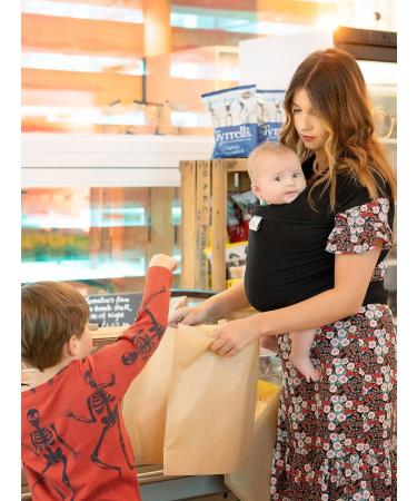 DaisyGro Certified Organic Baby Sling Carrier | GOTS Organic | CPSC Safety Tested | Small/Medium or Plus Size | Black/Grey | 16+ Black - Buy Online on GoSupps.com