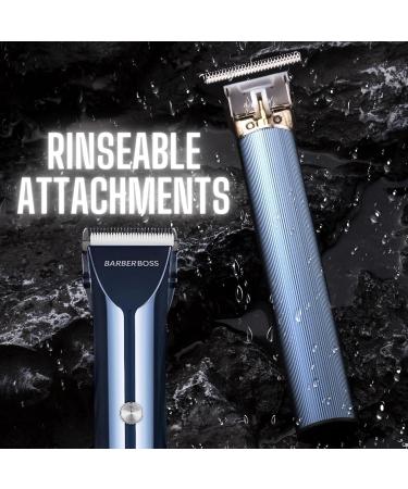 Barberboss Hair Clippers Men's Beard & Hair Trimmer Set Beard Trimmer Men Cordless Hair Clippers Men Hair Trimmer Men LED Display 8 Comb Attachments with Detail Stubble T-Blade Trimmer - Buy Online on GoSupps.com