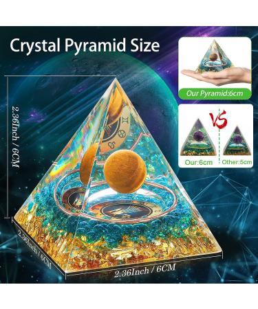 HuiJuKeJi Healing Crystals Virgo Orgonit Pyramid Constellation Gifts - 12 Companion Birthstone & Tiger Eye Stone Crystal Pyramid for Astrology Energy Healing Reiki Chakra Stone 6cm -Virgo - Buy Online on GoSupps.com
