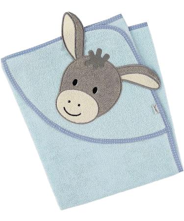 Sterntaler Emmi Hooded Towel for Baby & Children - Embroidered Bath Towel 80x80 cm Donkey Blue 1 Pack - International Shipping Available - Buy Online on GoSupps.com