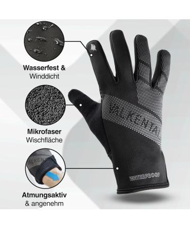 Valken Valley Waterproof Bicycle Gloves for Men & Women - Padded Winter & Transition Gloves with Touchscreen Function - Ideal for Cold Weather Riding - Buy Online on GoSupps.com