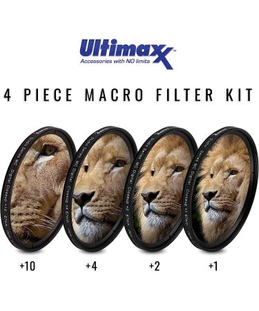 67MM Ultimaxx Macro Close-up Filter Kit (1 2 4 10 Diopter Filters) - Professional Four Piece Set for Camera Lens - Includes Protective Filter Pouch - Buy Online on GoSupps.com