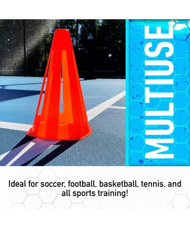 Franklin Sports Mini Soccer Cones - Flexible Orange Cones for Drills and Games - 9 Inches - Buy Online on GoSupps.com